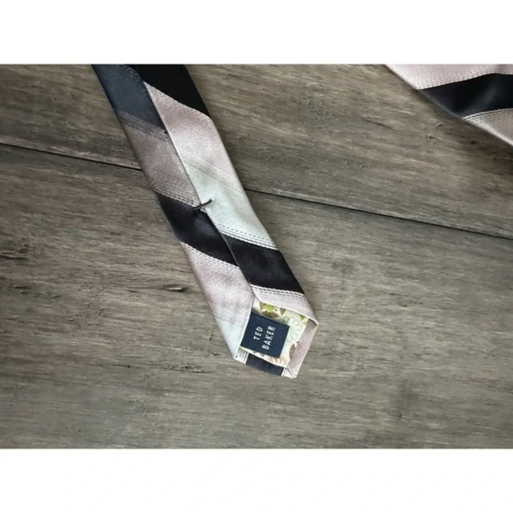Ted Baker Silk Tie Diagonal Stripe Men's‎ Necktie Father's Day Gift Multicolor